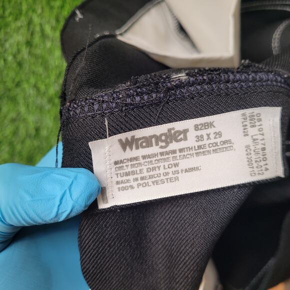 Vintage 90s Wrangler Bootcut Western Pants Mens 38x29 Polyester Slacks Jeans - Picture 8 of 8